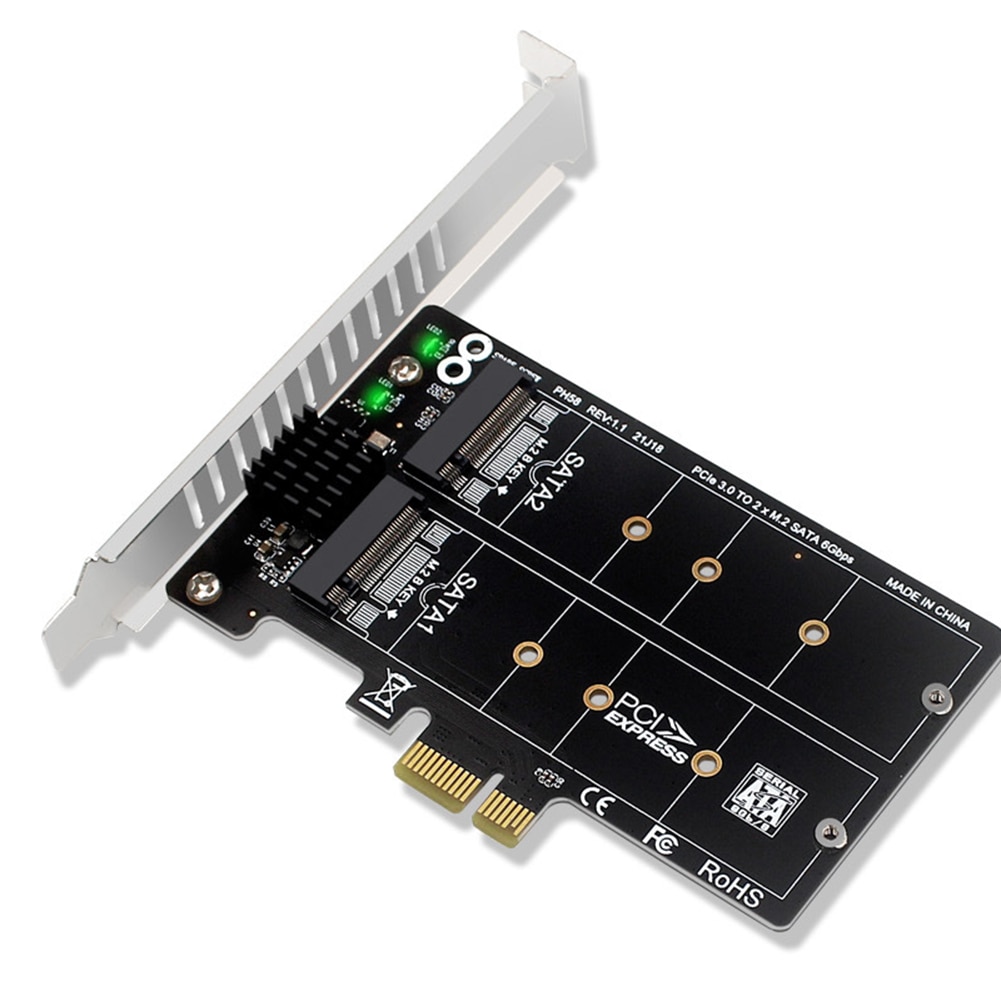 PH58 2 x M2 SATA-PCIE  ī,  ũ ÷ ī, RAID й Ȯ ī, PCIe x1-ngff M2 SATA SSD